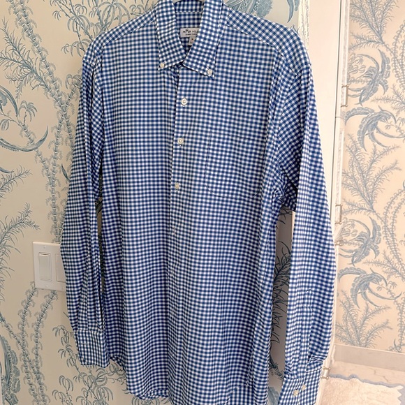 Men’s Peter Millar Summer Comfort Button Down Shirt - Picture 1 of 6